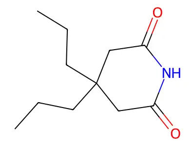 4,4-Dipropyl-2,6-piperidinedione structure