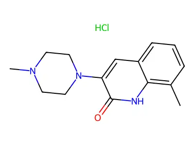8-methyl-3-(4-methyl-1-piperazinyl)-2(1H)-quinolinone structure