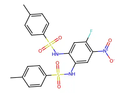 1,2-Ditosylamino-4-fluoro-5-nitrobenzene structure