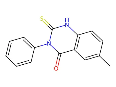 6-Methyl-3-phenyl-2-thioxo-2,3-dihydroquinazolin-4(1H)-one structure