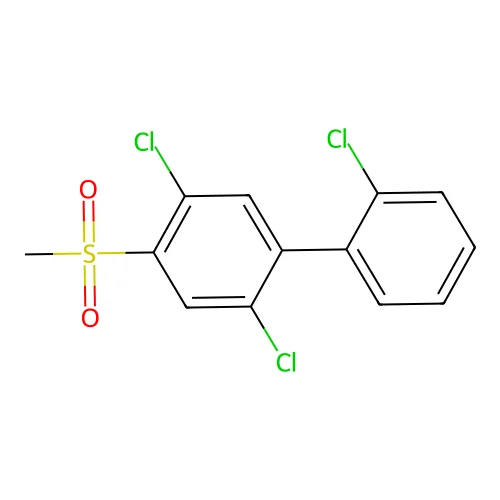 1,4-Dichloro-2-(2-chlorophenyl)-5-methylsulfonylbenzene structure