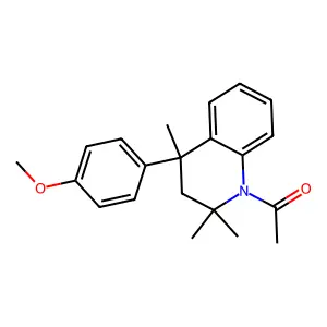 1-[4-(4-methoxyphenyl)-2,2,4-trimethyl-3H-quinolin-1-yl]ethanone structure