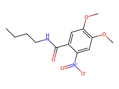 Benzamide, N-butyl-4,5-dimethoxy-2-nitro- structure