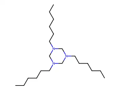 1,3,5-Triazine, 1,3,5-trihexylhexahydro- structure