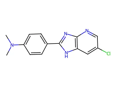 4-(6-chloro-1H-imidazo[4,5-b]pyridin-2-yl)-N,N-dimethylaniline structure