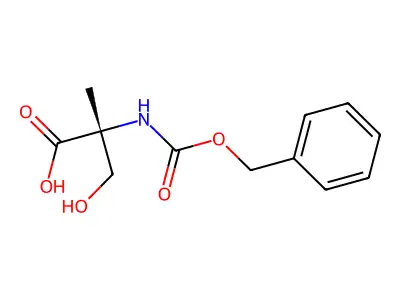 3-Hydroxy-2-methyl-2-(phenylmethoxycarbonylamino)propanoic acid structure