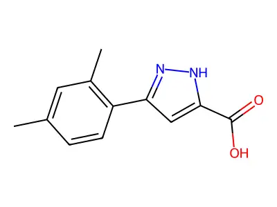 5-(2,4-Dimethylphenyl)-1H-pyrazole-3-carboxylic acid structure