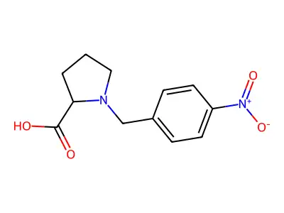 1-[(4-Nitrophenyl)methyl]-DL-proline structure