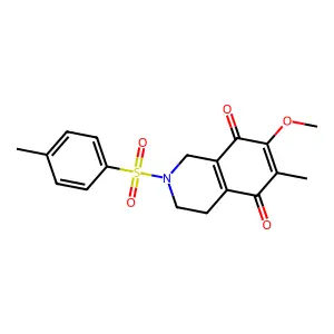 7-methoxy-6-methyl-2-((4-methylphenyl)sulfonyl)-1,2,3,4-tetrahydroisoquinoline-5,8-dione structure