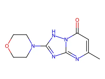5-methyl-2-morpholin-4-yl[1,2,4]triazolo[1,5-a]pyrimidin-7(4H)-one structure