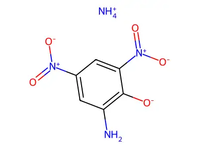 Ammonium 2-amino-4,6-dinitrophenolate structure