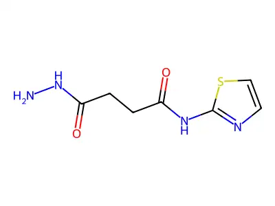 Butanoic acid, 4-oxo-4-(2-thiazolylamino)-, hydrazide structure