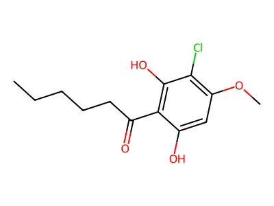 1-(3-Chloro-2,6-dihydroxy-4-methoxyphenyl)-1-hexanone structure