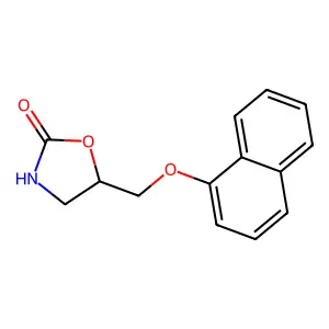 2-Oxazolidinone, 5-[(1-naphthalenyloxy)methyl]-, (S)- structure