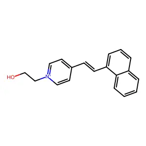 Pyridinium, 1-(2-hydroxyethyl)-4-[2-(1-naphthalenyl)ethenyl]- structure