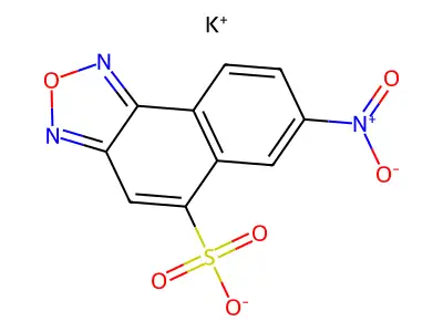 potassium;7-nitrobenzo[g][2,1,3]benzoxadiazole-5-sulfonate structure