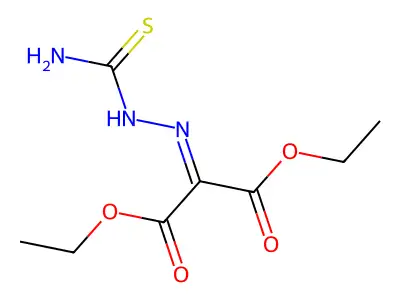Propanedioic acid, [(aminothioxomethyl)hydrazono]-, diethyl ester structure