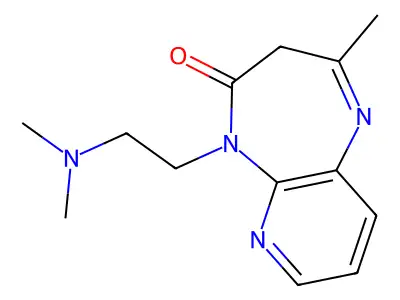 4H-Pyrido(2,3-b)(1,4)diazepin-4-one, 3,5-dihydro-5-(2-(dimethylamino)ethyl)-2-methyl- structure