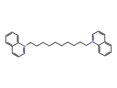 1-(10-Quinolin-1-ium-1-yldecyl)quinolin-1-ium structure