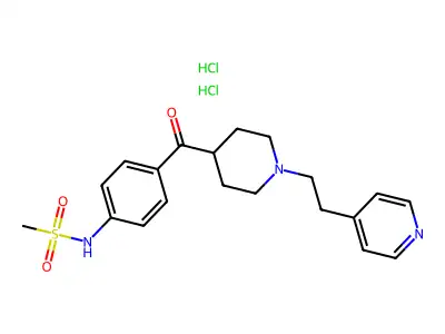 Methanesulfonamide, N-(4-((1-(2-(4-pyridinyl)ethyl)-4-piperidinyl)carbonyl)phenyl)-, dihydrochloride structure
