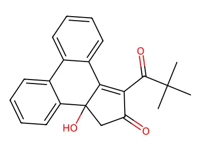 3,4-Dihydro-1-pivaloyl-2-oxo-4-hydroxycyclopenta(l)phenanthrene structure