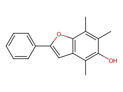 5-Benzofuranol, 2-phenyl-4,6,7-trimethyl- structure