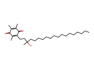 2-(3-Hydroxy-3-methylnonadecyl)-3,5,6-trimethylcyclohexa-2,5-diene-1,4-dione structure