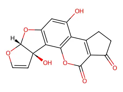 Cyclopenta(c)furo(3',2':4,5)furo(2,3-h)(1)benzopyran-1,11-dione, 2,3,6a,9a-tetrahydro-4,9a-dihydroxy-, (6aR-cis)- structure