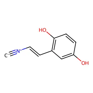 1,4-Benzenediol, 2-(2-isocyanoethenyl)- structure