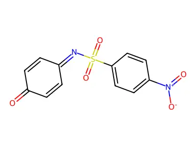 Benzenesulfonamide, 4-nitro-N-(4-oxo-2,5-cyclohexadien-1-ylidene)- structure