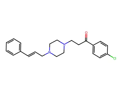 1-(4-Chlorophenyl)-3-[4-(3-phenylprop-2-enyl)piperazin-1-yl]propan-1-one structure