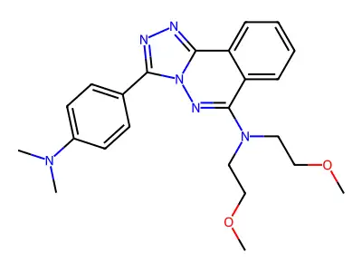 1,2,4-Triazolo(3,4-a)phthalazin-6-amine, N,N-bis(2-methoxyethyl)-3-(4-(dimethylamino)phenyl)- structure