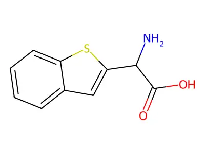 2-Amino-2-(1-benzothiophen-2-yl)acetic acid structure