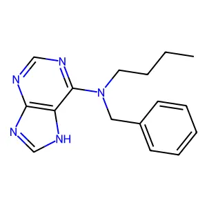 N-benzyl-N-butyl-9H-purin-6-amine structure
