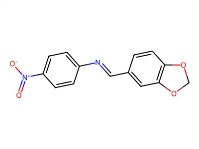 Benzenamine, N-(1,3-benzodioxol-5-ylmethylene)-4-nitro- structure
