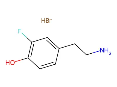 Phenol, 4-(2-aminoethyl)-2-fluoro-, hydrobromide structure
