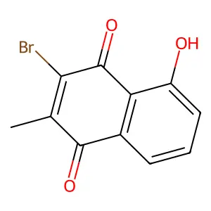 3-Bromo-5-hydroxy-2-methylnaphthalene-1,4-dione structure