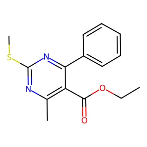 Ethyl 4-methyl-2-methylsulfanyl-6-phenylpyrimidine-5-carboxylate structure