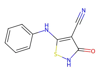5-Phenylamino-4-cyano-3-hydroxy-isothiazole structure