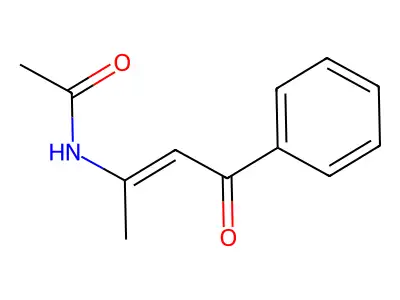 N-(4-oxo-4-phenylbut-2-en-2-yl)acetamide structure