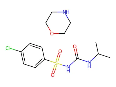 4-Chloro-N-(((1-methylethyl)amino)carbonyl)benzenesulfonamide compd. with morpholine (1:1) structure