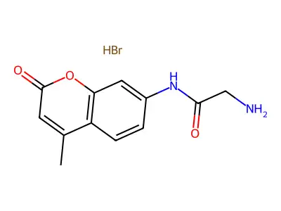 2-Amino-N-(4-methyl-2-oxo-2H-chromen-7-yl)acetamide hydrobromide structure
