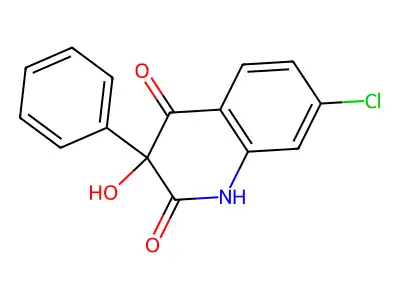 2,4(1H,3H)-Quinolinedione, 7-chloro-3-hydroxy-3-phenyl- structure