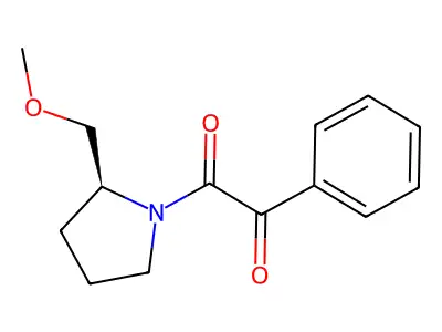 1-[(2S)-2-(methoxymethyl)pyrrolidin-1-yl]-2-phenylethane-1,2-dione structure
