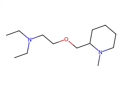 Piperidine, 2-((2-(diethylamino)ethoxy)methyl)-1-methyl- structure