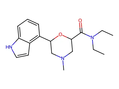 2-Morpholinecarboxamide, N,N-diethyl-6-(1H-indol-4-yl)-4-methyl- structure
