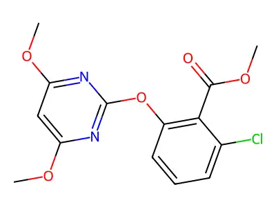 Methyl 2-chloro-6-(4,6-dimethoxypyrimidin-2-yl)oxybenzoate structure