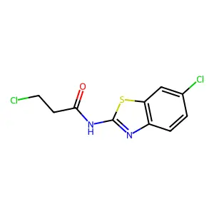 3-chloro-N-(6-chloro-1,3-benzothiazol-2-yl)propanamide structure