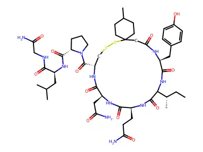 Oxytocin, 1'-(1'-thio-4'-methylcyclohexane)acetic acid- structure