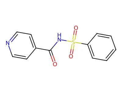 4-Pyridinecarboxamide, N-(phenylsulfonyl)- structure